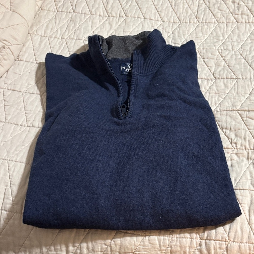 The North Face Men's Zip Up Sweater in Deep Blue XXL